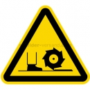 Warnschilder: Warnung vor Fräswelle nach DIN 4844-2 (W 022)