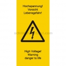 Warnschilder: Warnetiketten Vorsicht Hochspannung