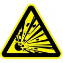 Warnschilder: Warnung vor explosionsgefährlichen Stoffen reflektierend